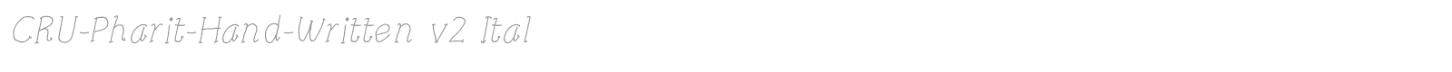 CRU-Pharit-Hand-Written v2 Ital font preview